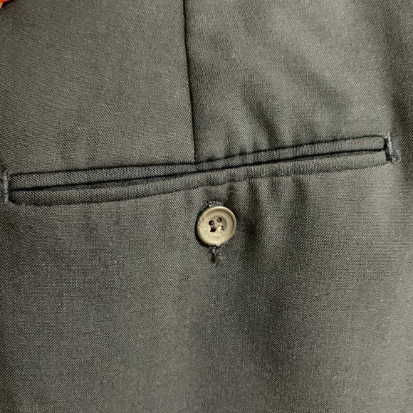 (T21) Haggar Navy Men’s Pleated No Cuff Dress Or Suit Pant 44wx32L - Picture 8 of 11